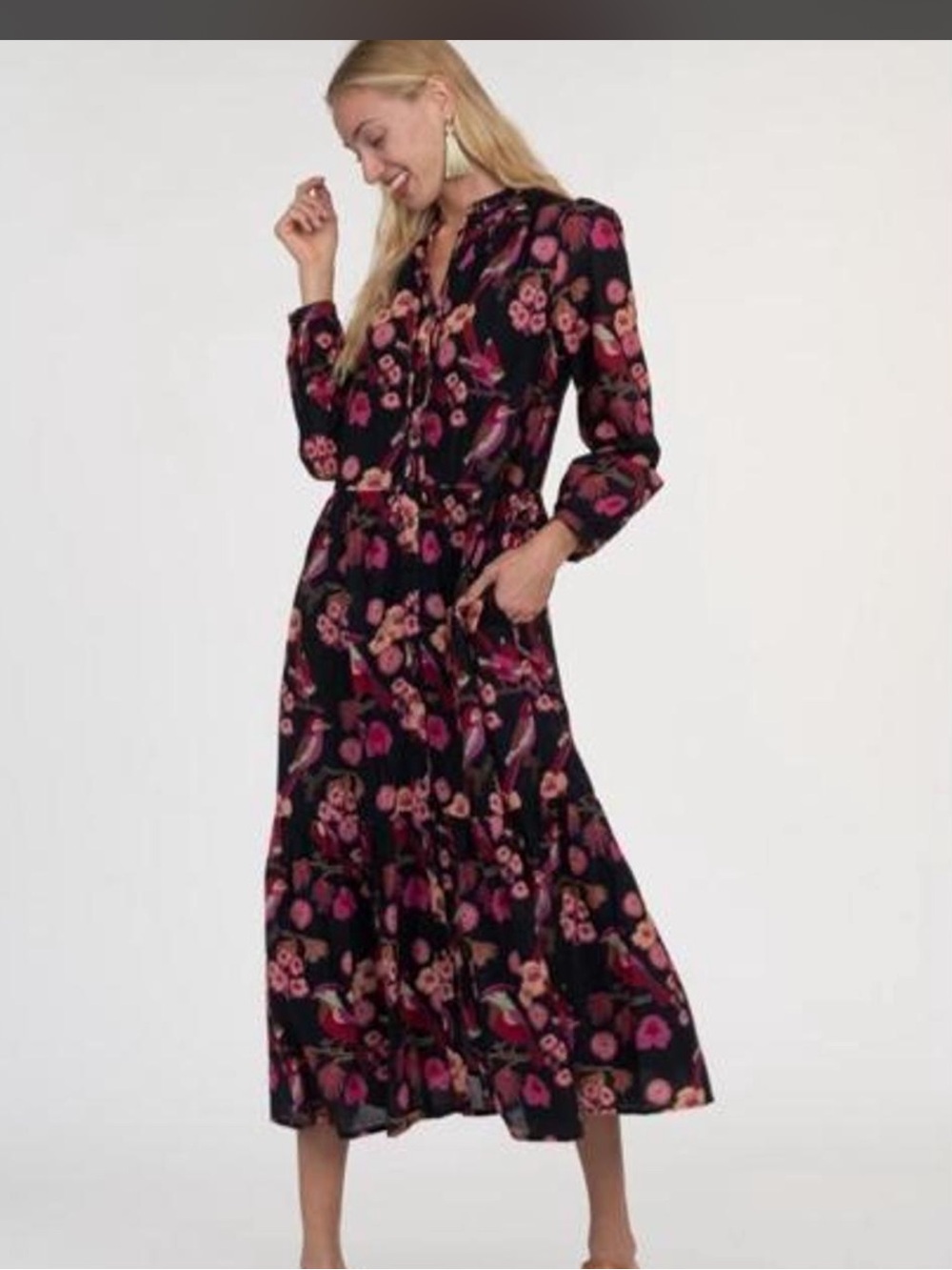Olivia James The Label cotton maxi dress size XL